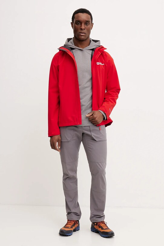 Jack Wolfskin geaca de ploaie Trailtime 2L A63903 rosu SS25