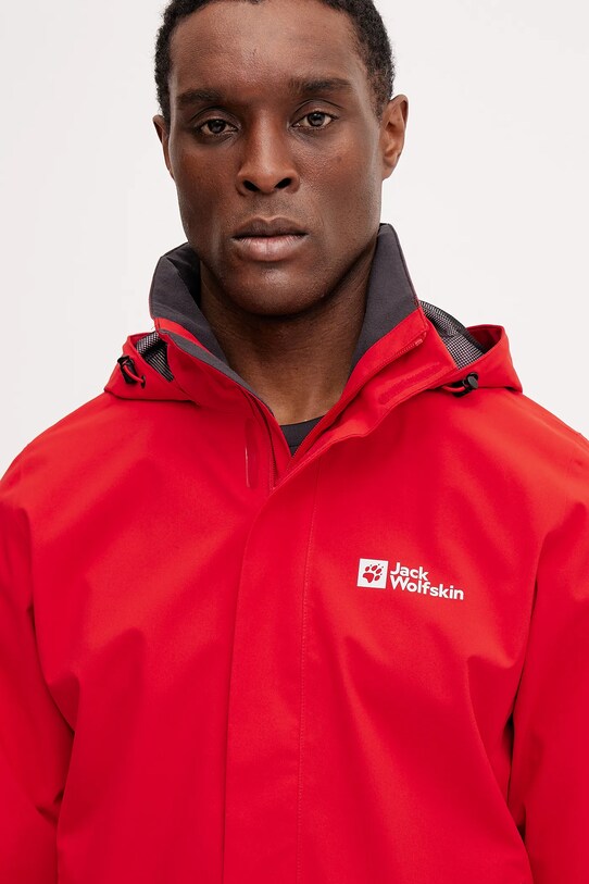 Jack Wolfskin geaca de ploaie Trailtime 2L rosu A63903