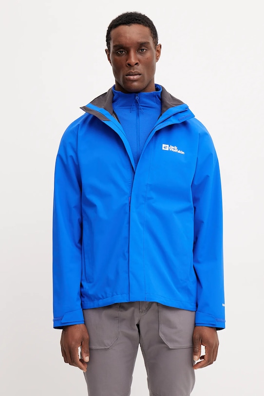 Jack Wolfskin geaca de ploaie Trailtime 2L cu captuseala violet A63903