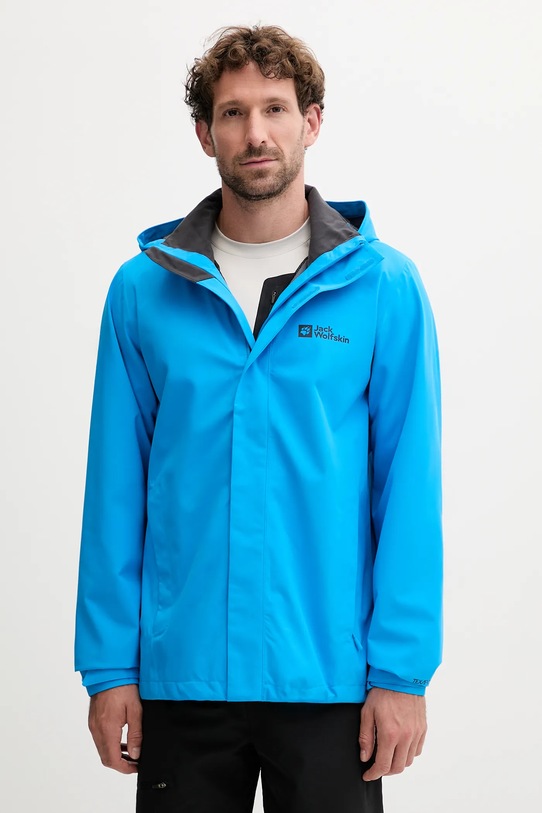 Nepromokavá bunda Jack Wolfskin Trailtime 2L nezateplené modrá A63903