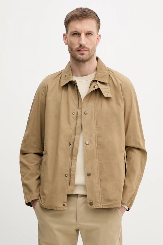 Bavlněná bunda Barbour Tracker Casual nezateplené zelená MCA0978