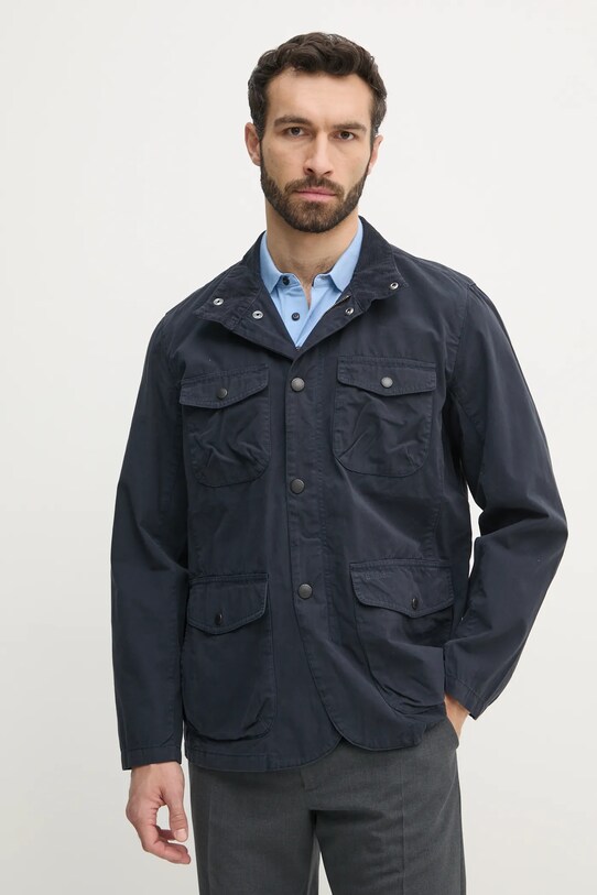 Bavlněná bunda Barbour Ogston Casual Jacket nezateplené námořnická modř MCA1039