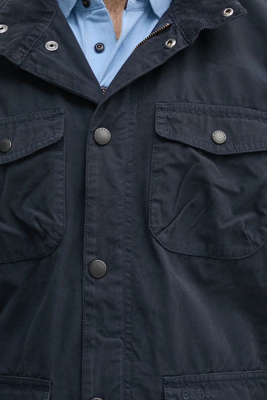 Бавовняна куртка Barbour Ogston Casual Jacket MCA1039 темно-синій