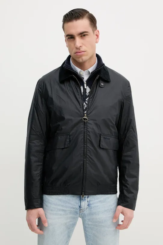 Хлопковая куртка Barbour Newbury Wax Jacket остальные тёмно-синий MWX2449