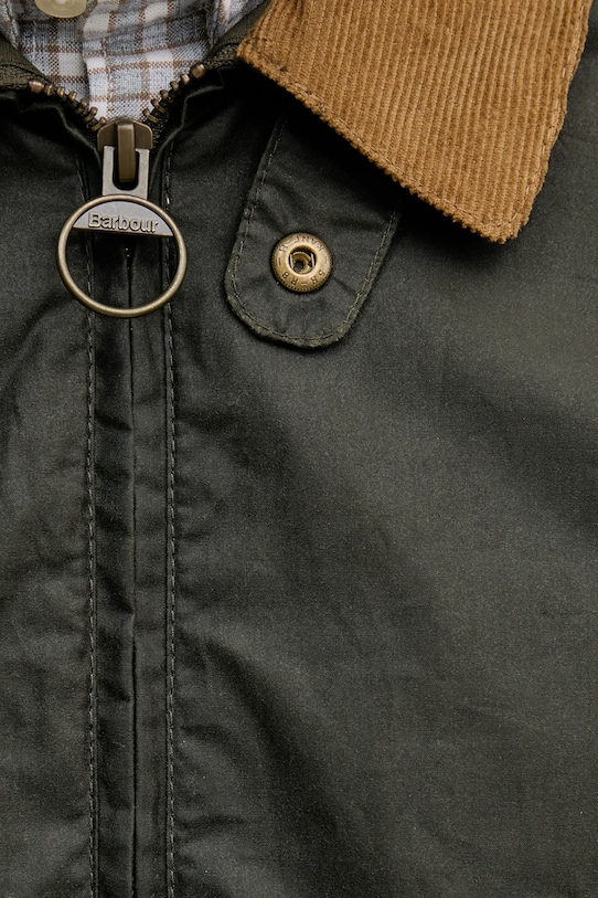 Хлопковая куртка Barbour Newbury Wax Jacket MWX2449 зелёный