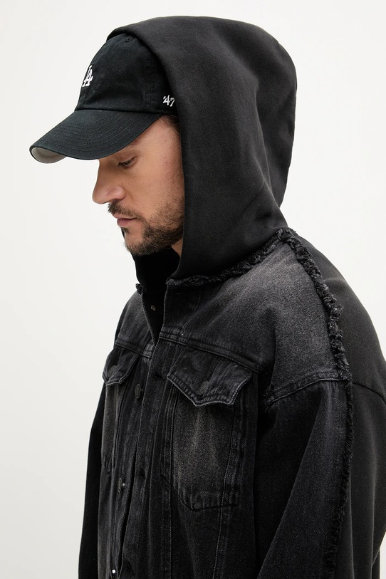 Βαμβακερό μπουφάν Desigual BERLIN μαύρο 25SMED04