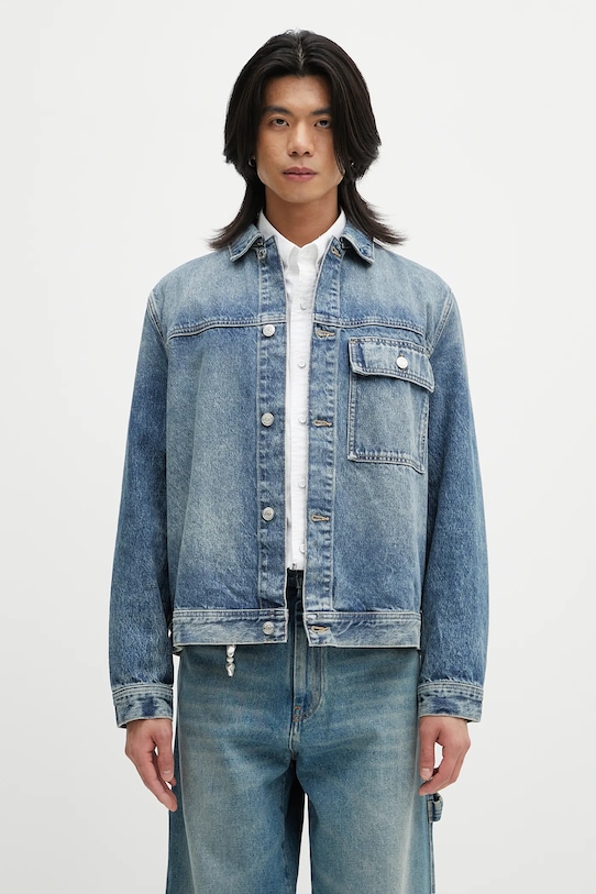 Džínová bunda Samsoe Samsoe SAWESLEY nezateplené modrá M25100082