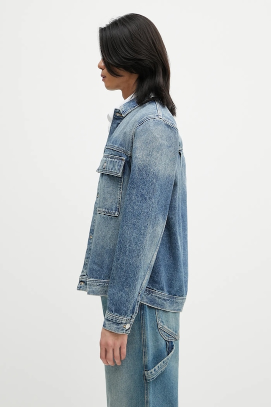 Džínová bunda Samsoe Samsoe SAWESLEY M25100082 modrá SS25