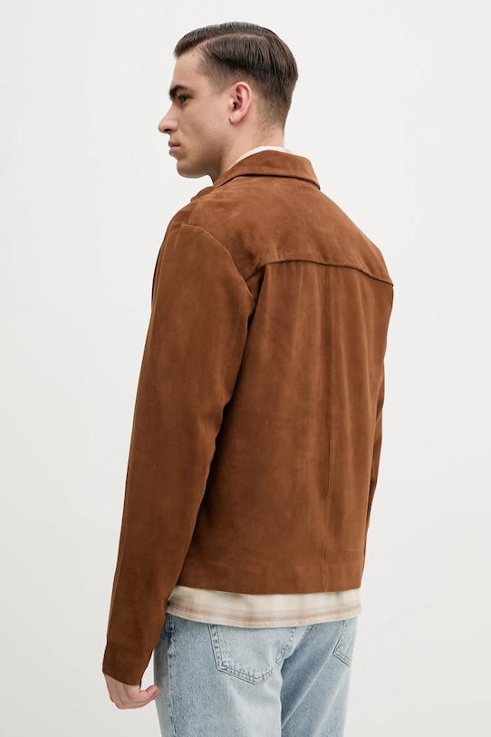 Oblečení Semišová bunda Calvin Klein K10K114110 hnědá