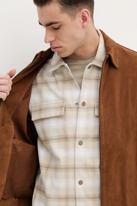 Semišová bunda Calvin Klein K10K114110