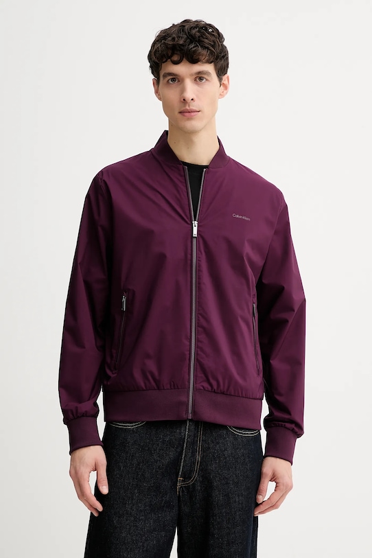 Calvin Klein geacă bomber burgundia LV040FM512