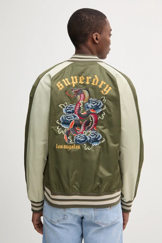 Superdry kurtka bomber nieocieplane zielony M5012070A.2LX