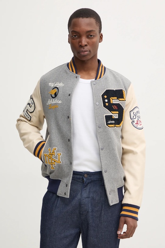 Bomber jakna Superdry bez kapuljače siva M5012082A.07Q