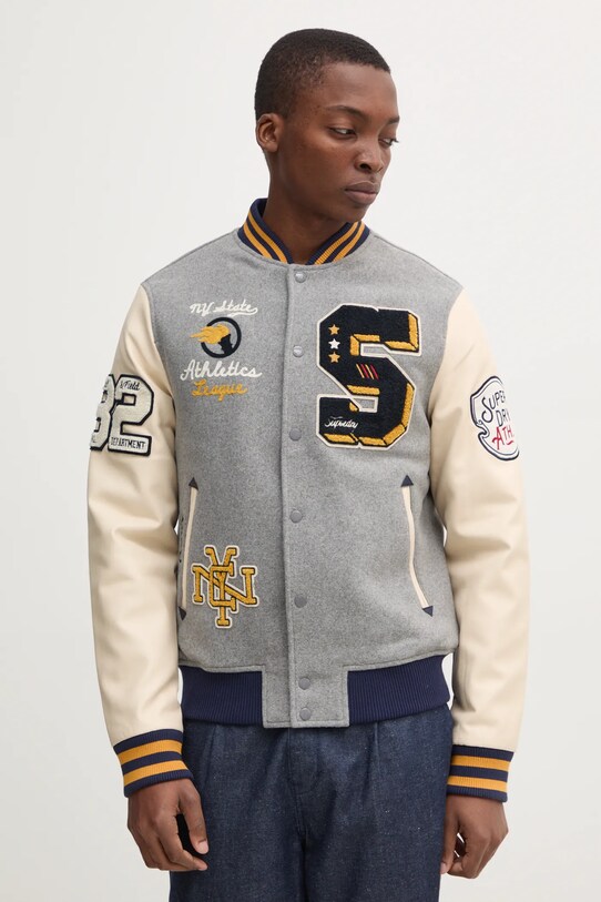 Superdry geaca bomber gri M5012082A.07Q
