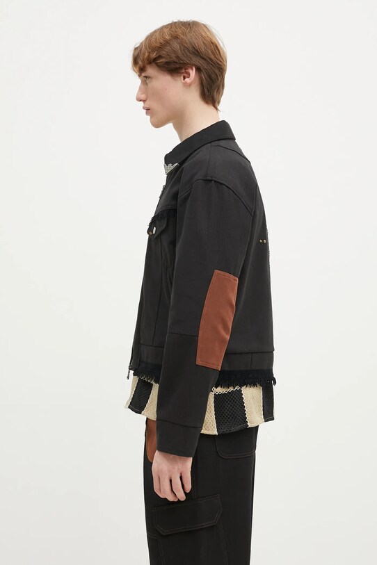 Andersson Bell geacă Cowboy Cotton Zip-Up awa680m negru SS25