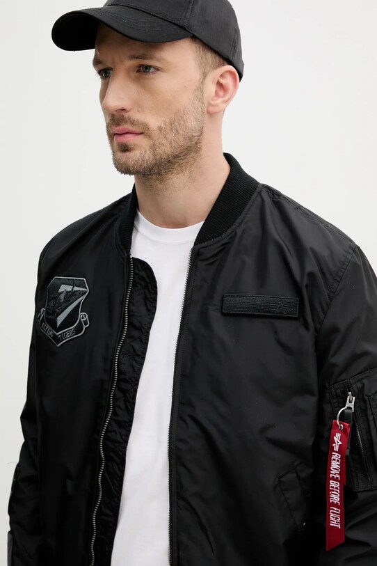 Куртка-бомбер Alpha Industries MA-1 TT Flying Tigers чорний 156129.