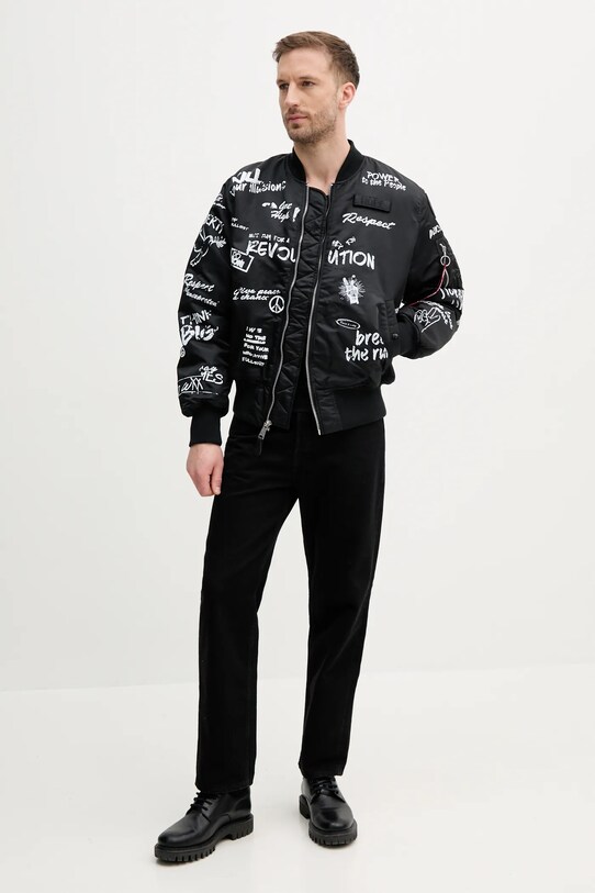Яке бомбър Alpha Industries MA-1 Peace 156136 черен SS25