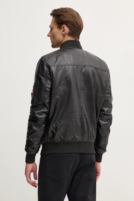 Odzież Alpha Industries kurtka bomber skórzana MA-1 Leather 156141 czarny
