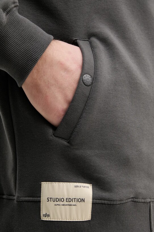 Μπλούζα Alpha Industries Studio Edition Fleece Bomber 156302 γκρί