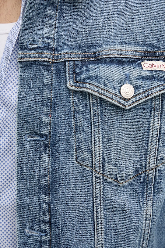 Džínová bunda Calvin Klein Jeans J30J327588 modrá
