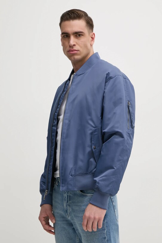 Calvin Klein Jeans kurtka bomber niebieski LV040EM524