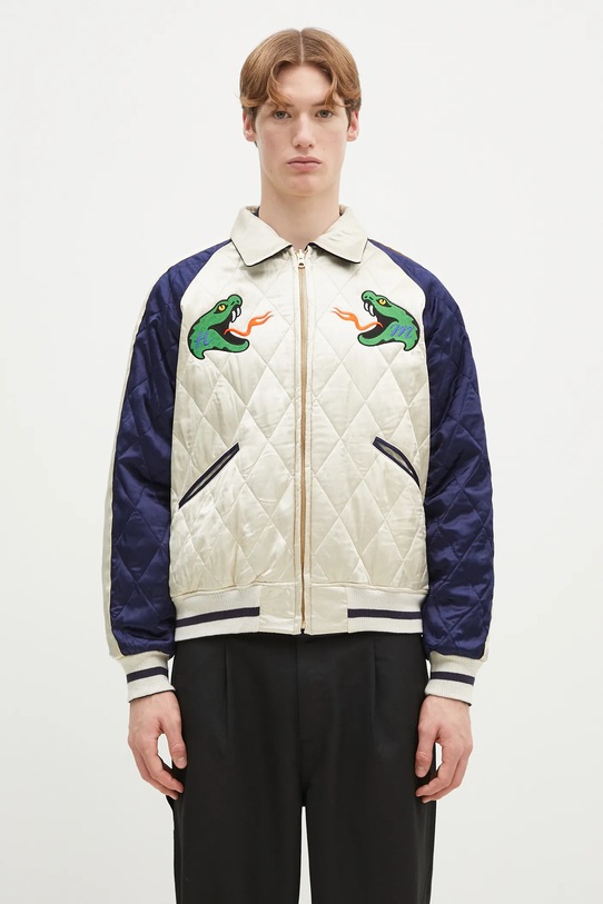Obojstranná bunda Human Made REVERSIBLE SOUVENIR JACKET jemné zateplenie čierna HM29JK001