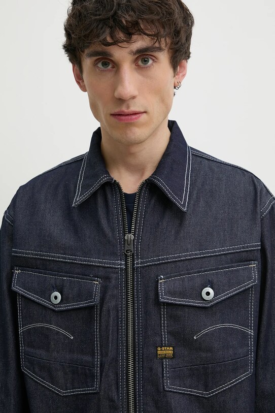 G-Star geacă din denim D26128.D956 bleumarin