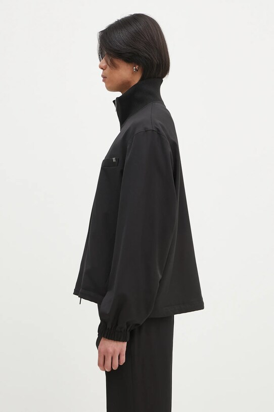 Vlněná bunda Helmut Lang Relaxed Bomber.Suit O09HM102 černá SS25