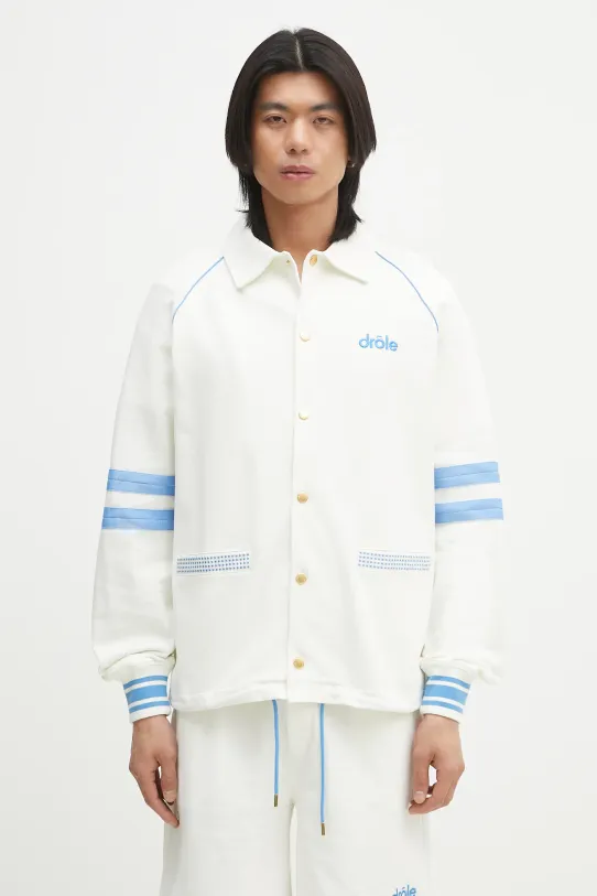 Drôle de Monsieur bluza bawełniana Le Veste AprËs-sport gładkie biały G.JT227.CO162.OW