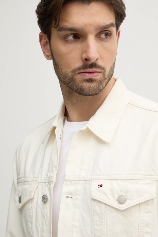 Tommy Hilfiger kurtka jeansowa beżowy MW0MW39212