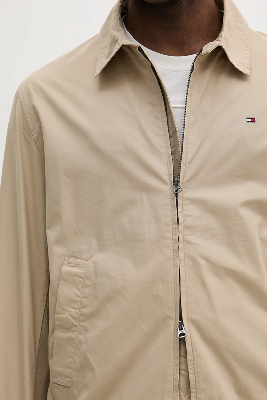 Pamučna jakna Tommy Hilfiger bež MW0MW38715