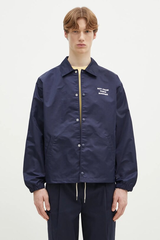 Îmbrăcăminte Drôle de Monsieur geacă La Veste Slogan PERM.JT183.PA014.NY bleumarin