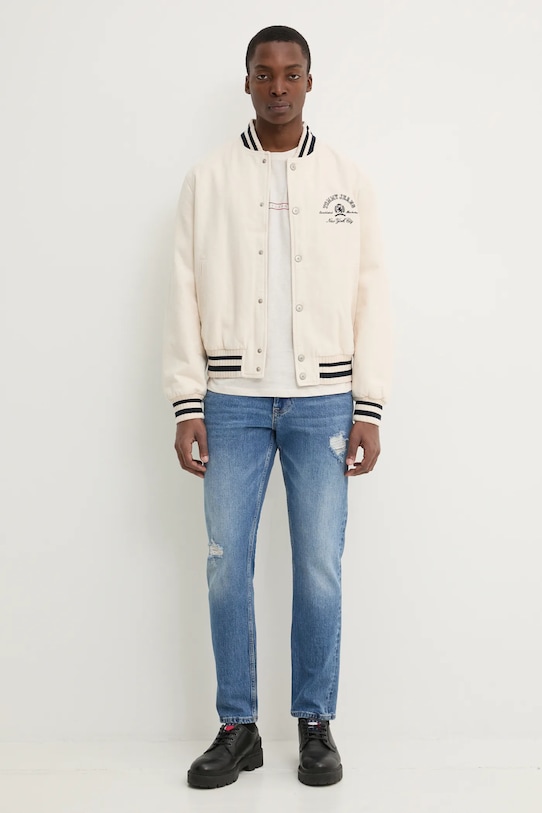 Bomber bunda Tommy Jeans DM0DM21092 béžová SS25
