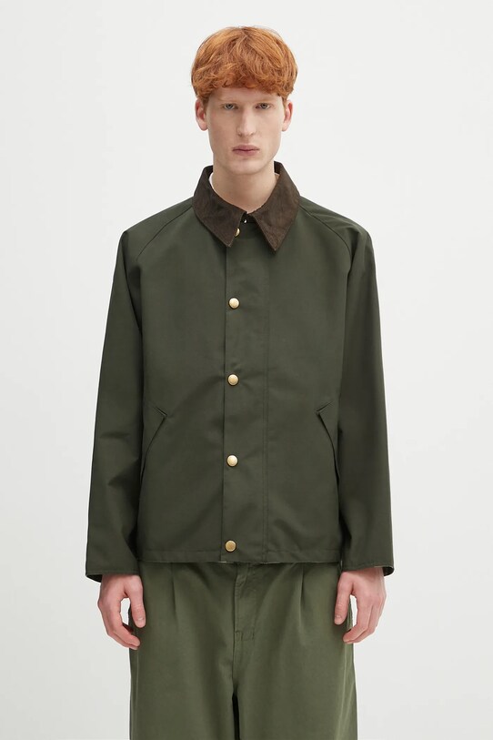 Barbour geacă cu două fețe Barbour OS Reversible Transporter Casual cu captuseala verde MCA0963