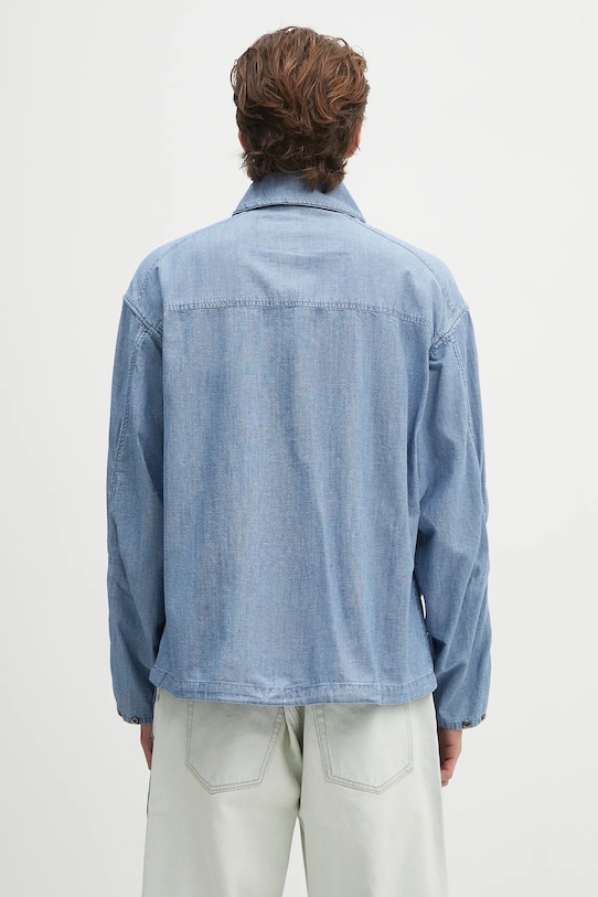 Ρούχα Πουκάμισο από λινό Barbour Barbour Durham Chambray Casual Jacket MCA1038 μπλε