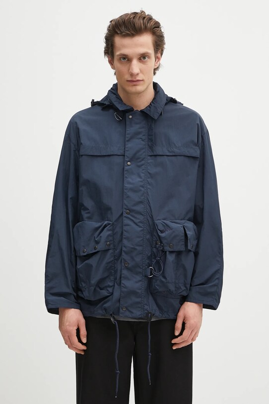 Barbour geacă Barbour Modified Durham Showerproof Jacket necaptusit bleumarin MSP0133