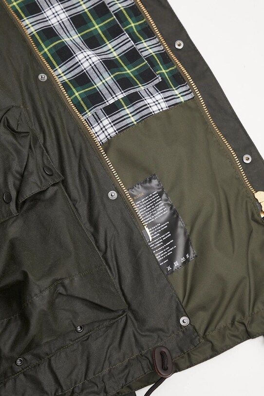 Barbour kurtka Barbour Modified Durham Wax Jacket MWX2448 zielony