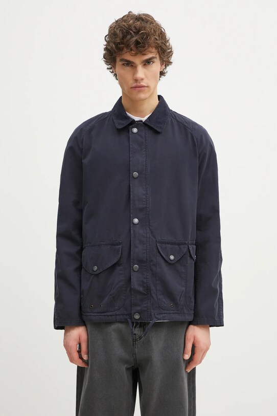 Barbour geacă Barbour Utility Casual Chore Jacket necaptusit bleumarin MCA1026