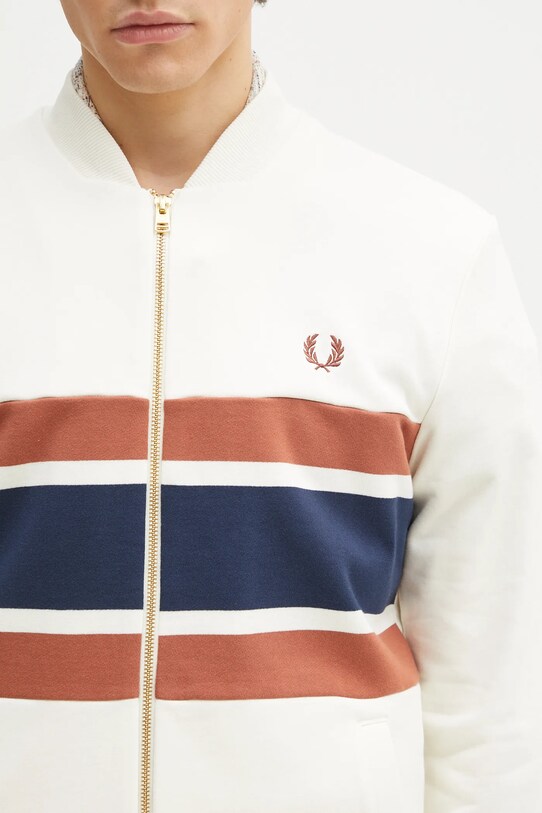 Pamučna dukserica Fred Perry bež J9047.760