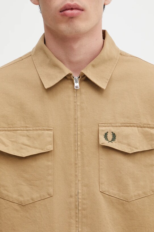 Fred Perry cotton jacket green M9833.363