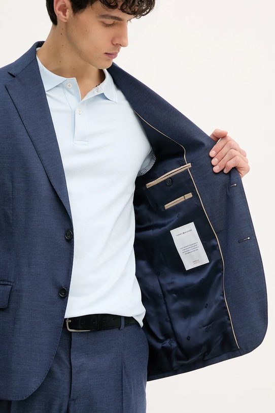 Tommy Hilfiger marynarka wełniana SQTHL6506.SQTH402 granatowy