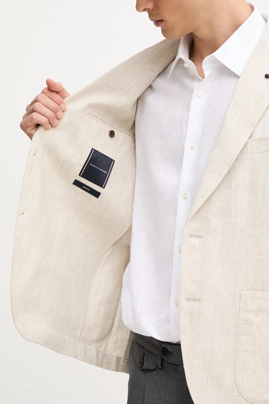 Льняний жакет Tommy Hilfiger SQTHL5966.SQTH500 бежевий