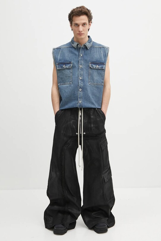 Džínová vesta Rick Owens DRKSHDW Tommy Jumbo Outershirt DU01E3764.DWB
