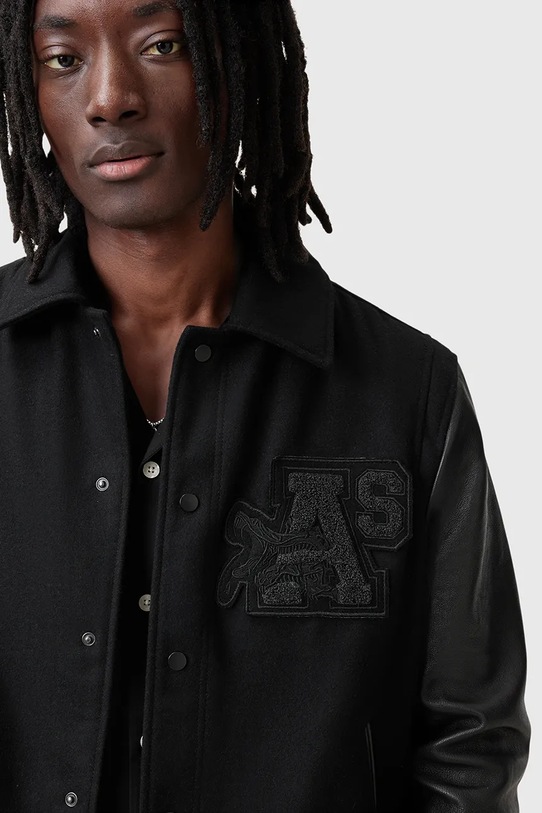 AllSaints geaca bomber WARRENTON M011LC negru SS25