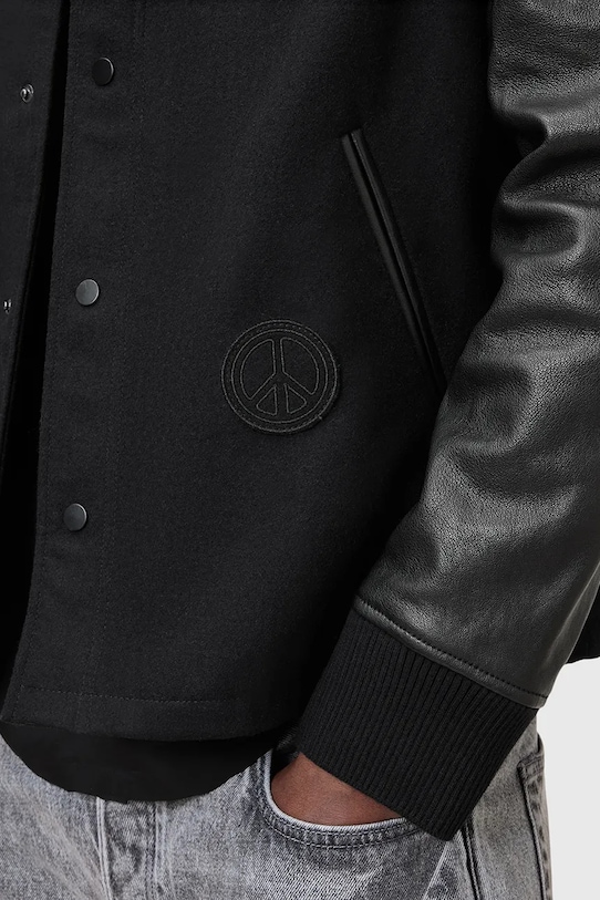 Îmbrăcăminte AllSaints geaca bomber WARRENTON M011LC negru