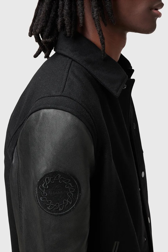 AllSaints geaca bomber WARRENTON negru M011LC