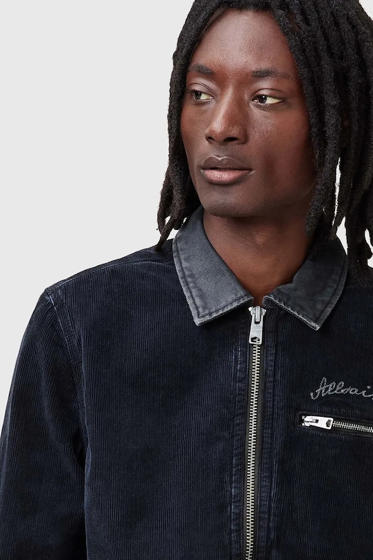 AllSaints kurtka sztruksowa ROTHWELL M016OC granatowy SS25