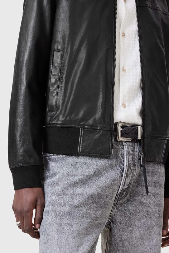 Одяг Шкіряна куртка AllSaints GEN M017LC чорний