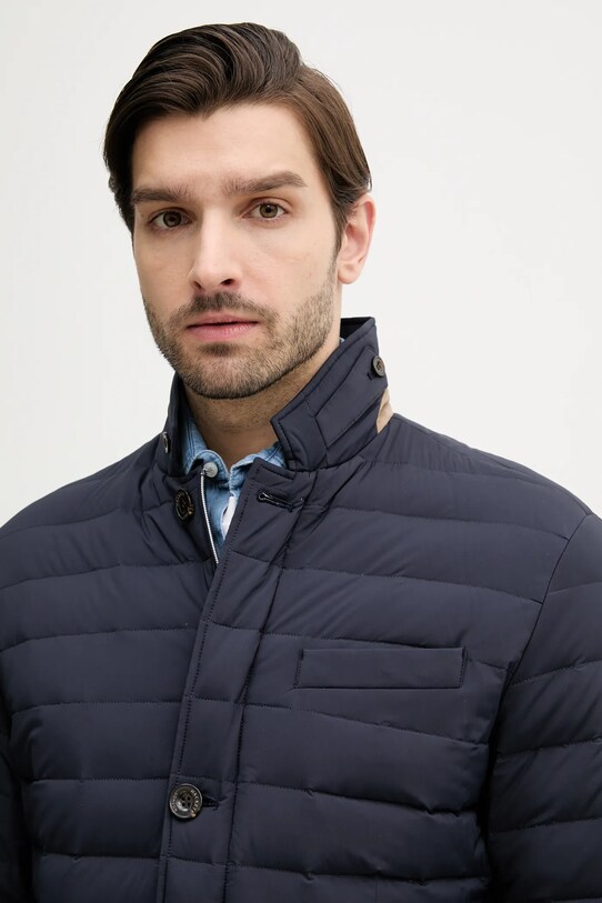 Пухова куртка Hackett London темно-синій HM403298
