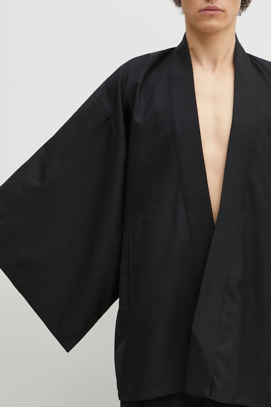 Vlnené sako Needles Haori čierna QV092